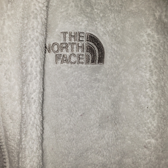 North face white Zippered front with front and back logo size large - Picture 5 of 9